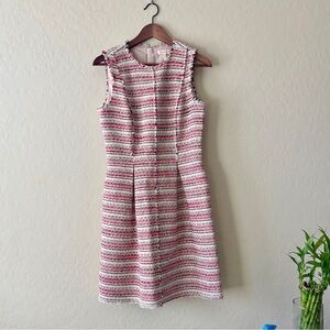 REBECCA TAYLOR multicolor bouclé sleeveless dress